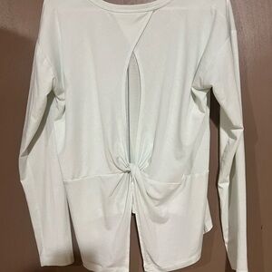 Athleta Mint Long Sleeve Knot-Back Top